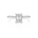 1 carat Emerald lab diamond ring