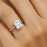 1 carat Radiant lab diamond ring Dubai