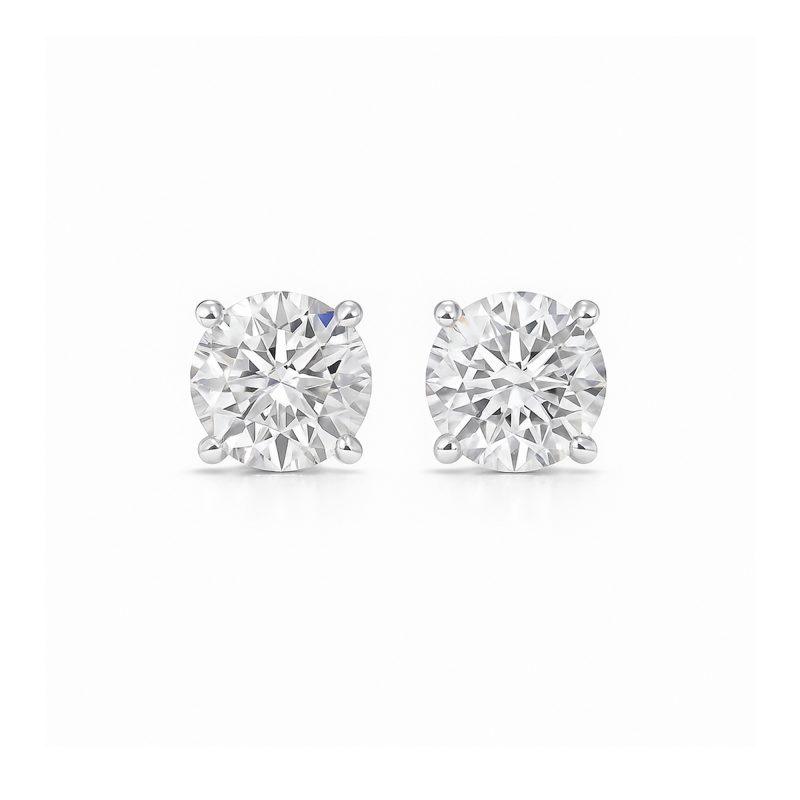 1 carat lab diamond stud earrings Dubai