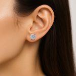 1 carat lab diamond stud earrings Dubai UAE