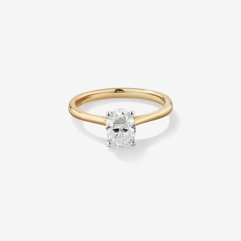 1 carat oval lab diamond ring Dubai