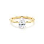 1 carat pear lab diamond ring Dubai