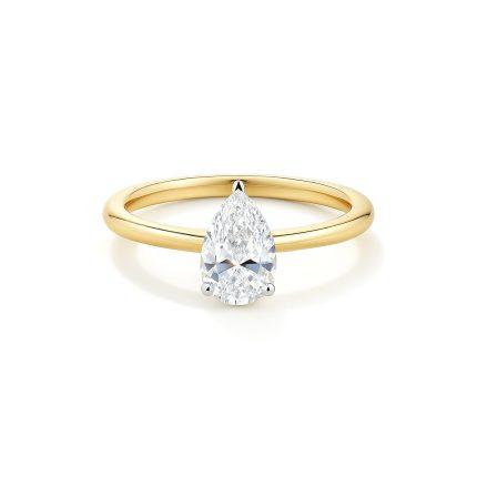 1 carat pear lab diamond ring Dubai