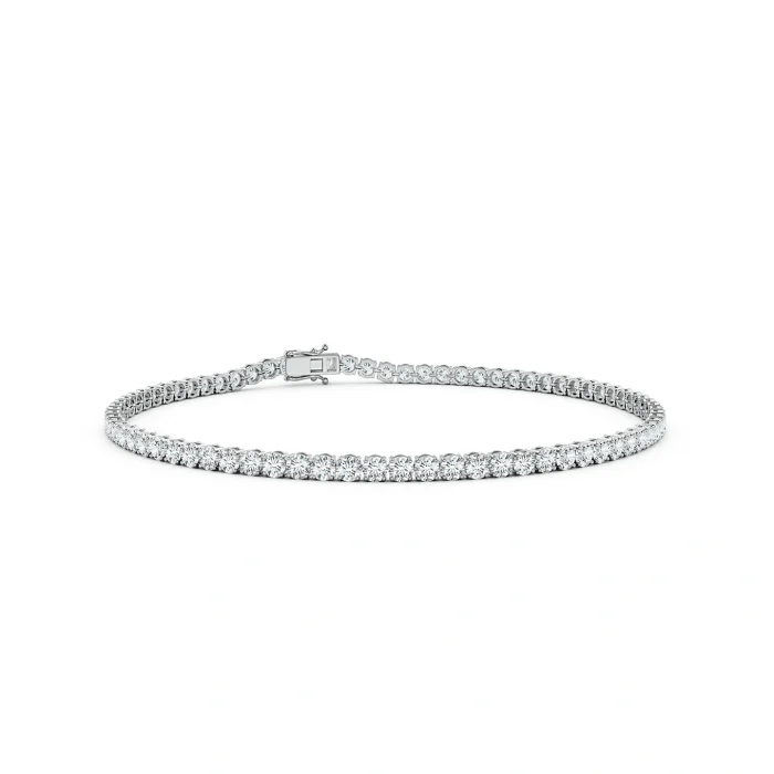 3 carat round lab diamond tennis bracelet