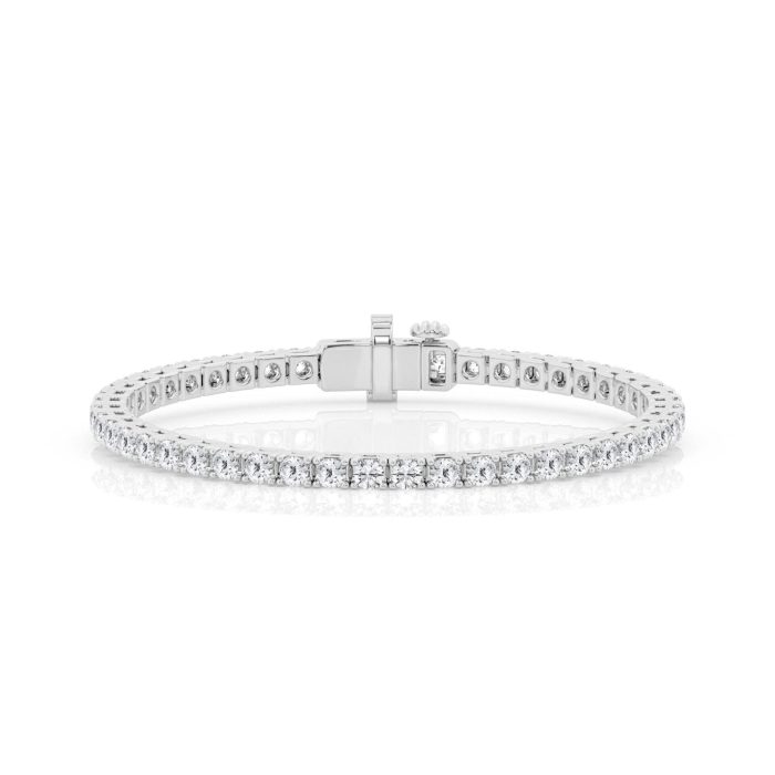 4 carat round lab diamond tennis bracelet Dubai