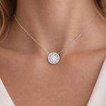 Bezel Lab grown Diamond pendant