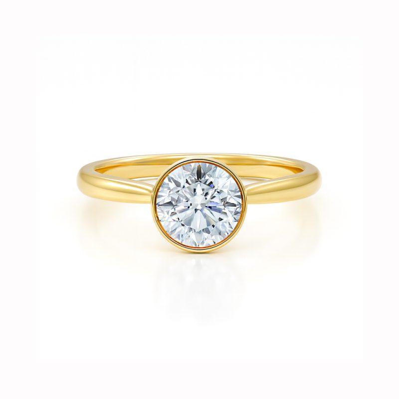 Bezel lab diamond ring Dubai