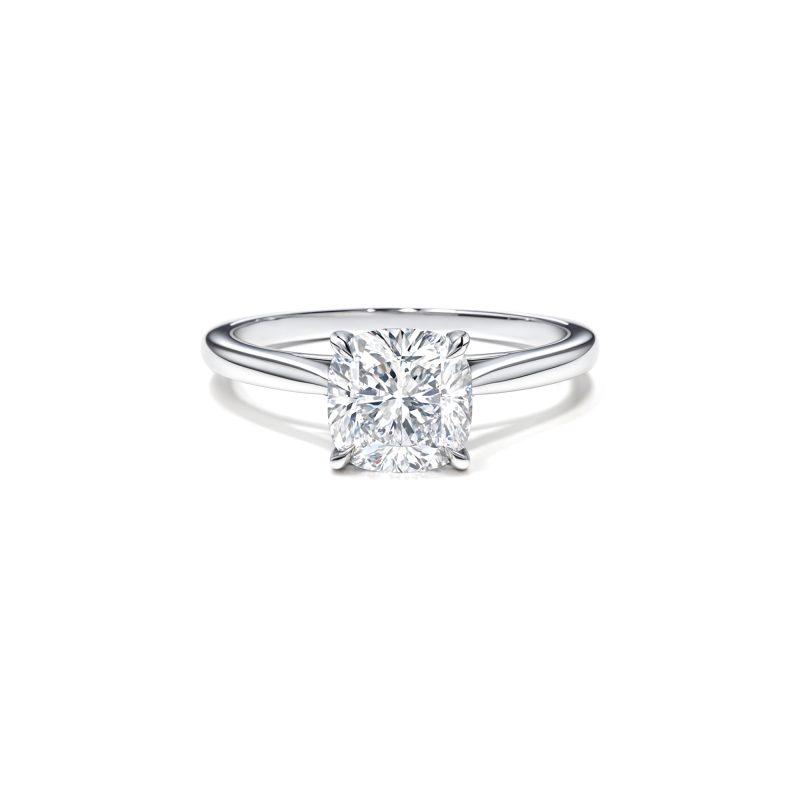 Cushion lab diamond ring