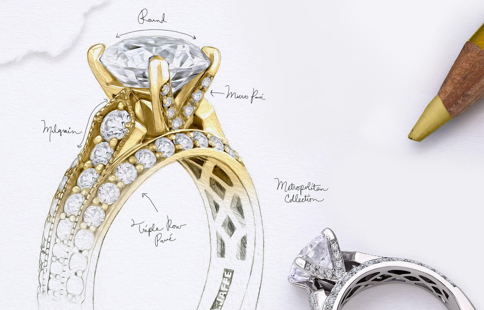 Customize diamond ring in Dubai