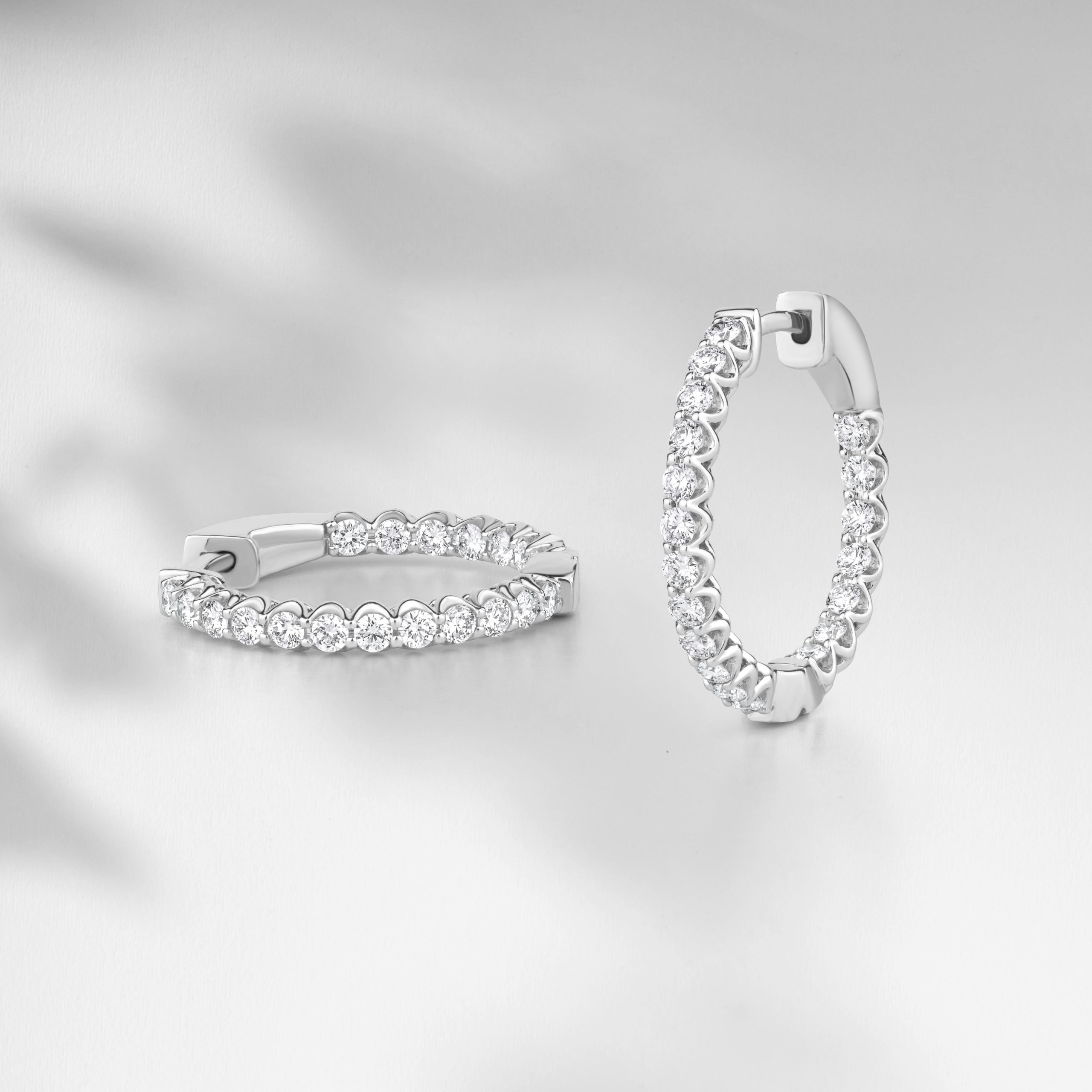 Diamond Hoop Earrings Dubai