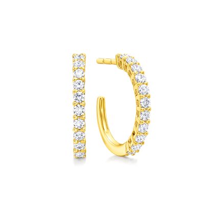Diamond hoop earrings