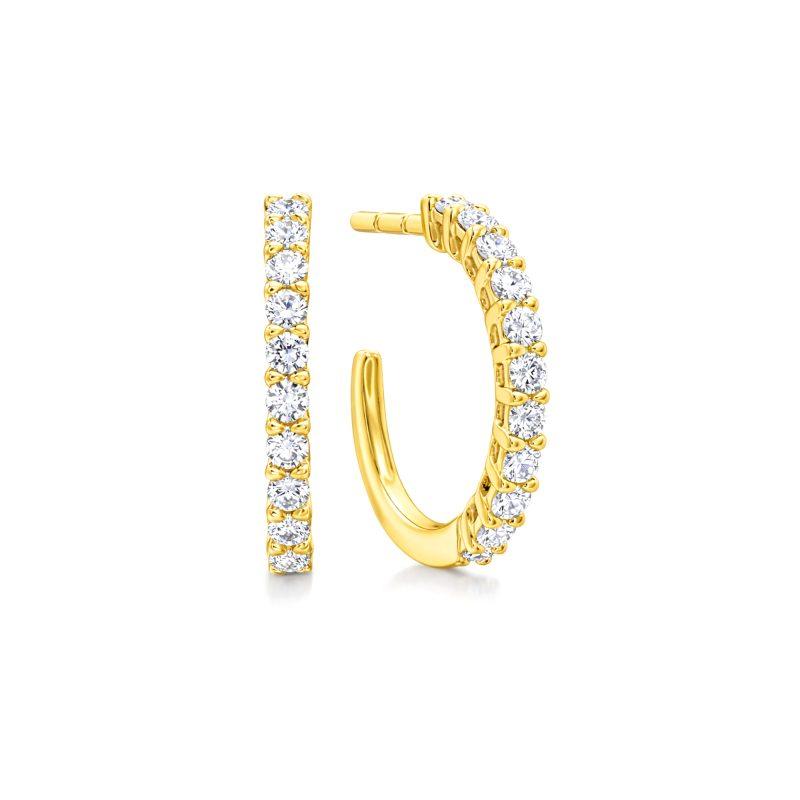 Diamond hoop earrings