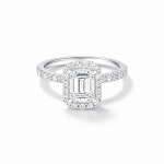 Emerald Cut Lab Diamond Halo Ring