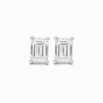 Emerald Cut Lab Diamond Stud earrings