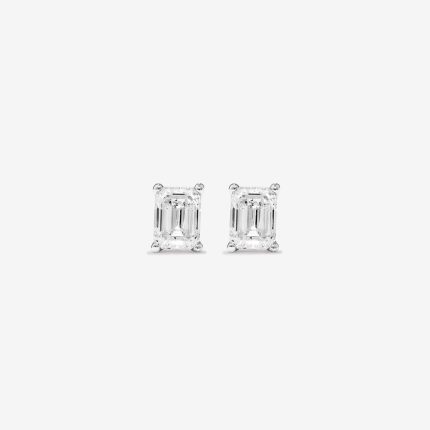 Emerald Cut Lab Diamond Stud earrings