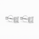 Emerald Cut Lab Diamond Stud earrings UAE