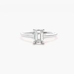 Emerald cut lab diamond ring Dubai
