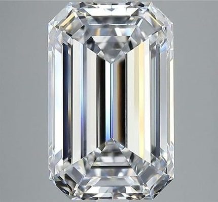 Emerald shape 5.01 carat lab grown diamond