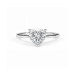 Heart lab diamond ring