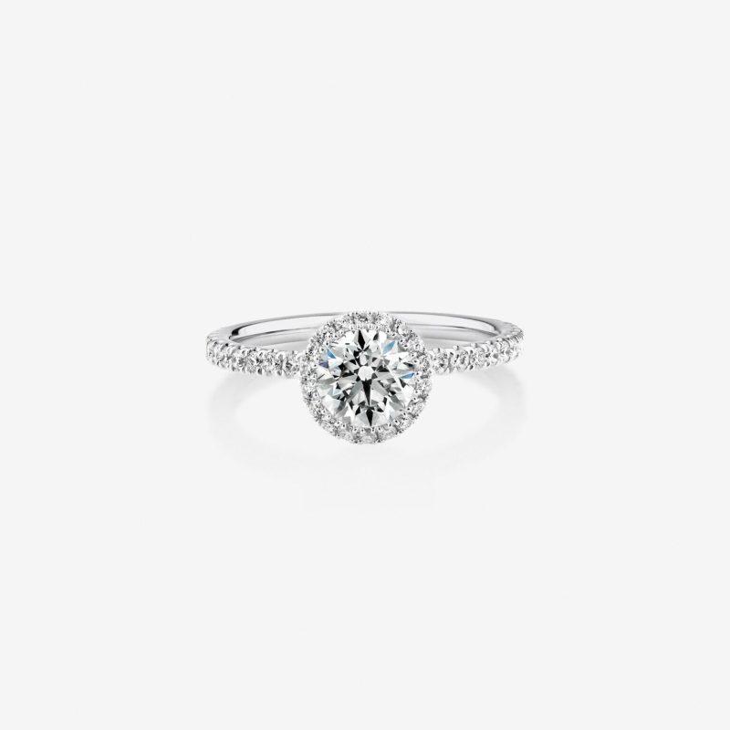 Lab Diamond Halo Engagement Ring Dubai