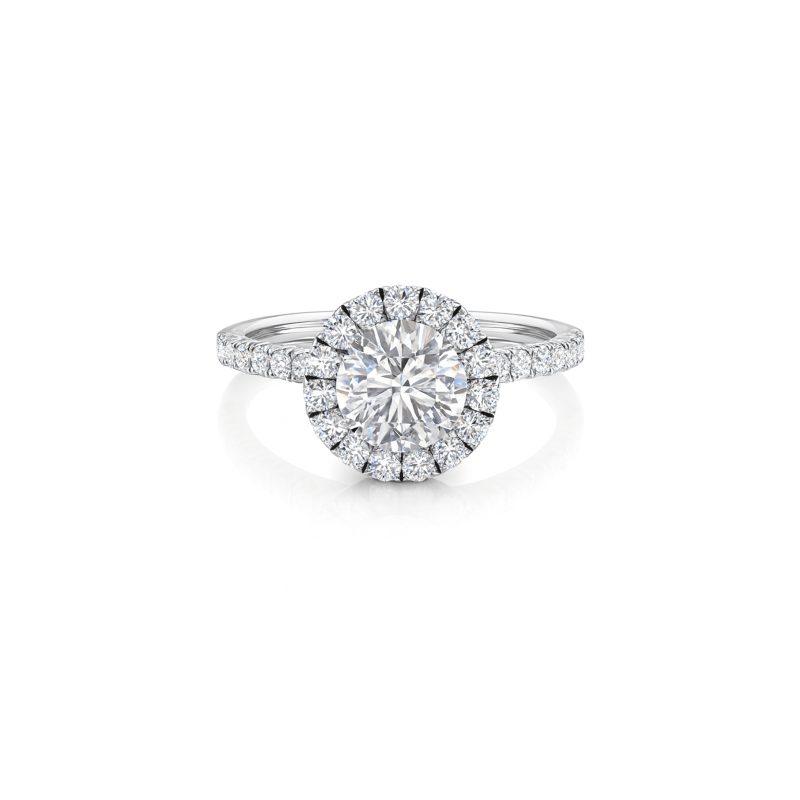 Lab Diamond ring With Halo