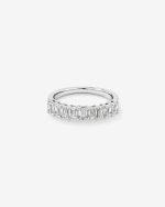 Lab Grown Emerald Cut half eternity ring