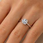 Lab Solitaire diamond ring