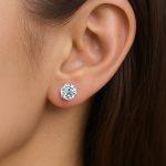 Lab diamond stud earrings Dubai