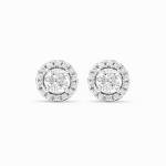 Lab diamond stud earrings with halo Dubai