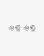 Lab diamond stud earrings with halo UAE