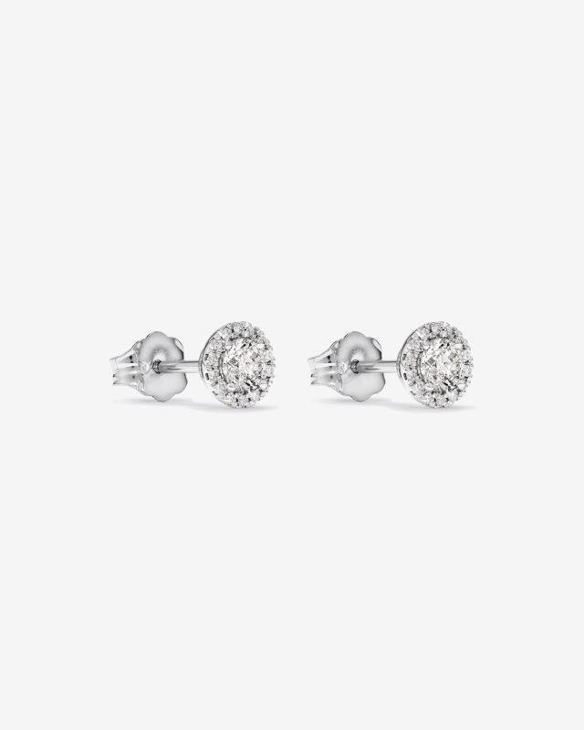 Lab diamond stud earrings with halo UAE