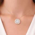 Lab grown Diamond Halo Pendant