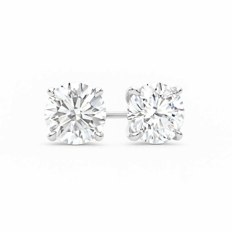 Lab grown diamond stud earrings