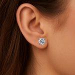 Lab grown diamond stud earrings Dubai