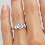 Lab grown diamond trilogy ring Dubai UAE
