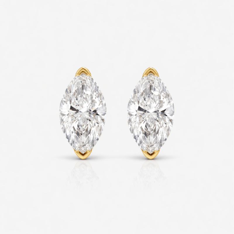 Marquise Lab Grown Diamond Stud Earrings