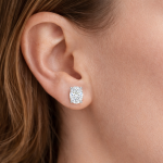 Oval Cut Diamond Stud Earrings Dubai