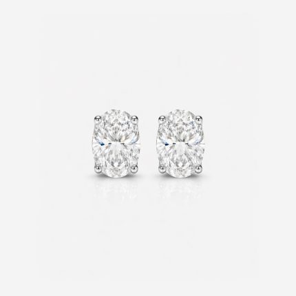 Oval Cut Diamond Stud Earrings Dubai
