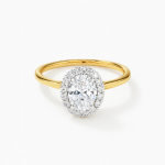 Oval Cut Halo Lab Diamond Ring Dubai