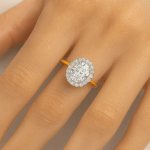 Oval Cut Halo Lab Diamond Ring UAE