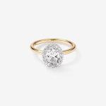 Oval Cut Lab Diamond Halo Engagement Ring
