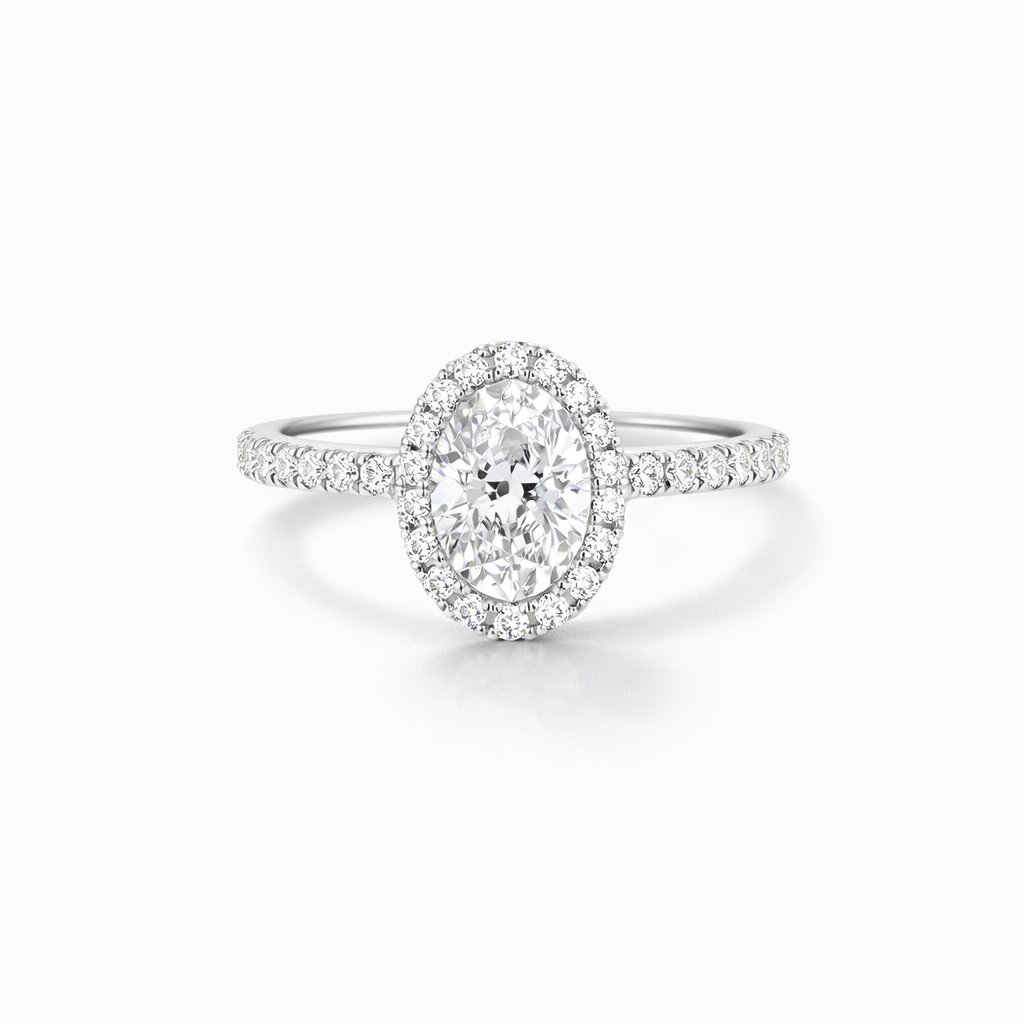 Oval Cut Lab Diamond Halo Ring Dubai Oval Cut Lab Diamond Halo Ring Dubai
