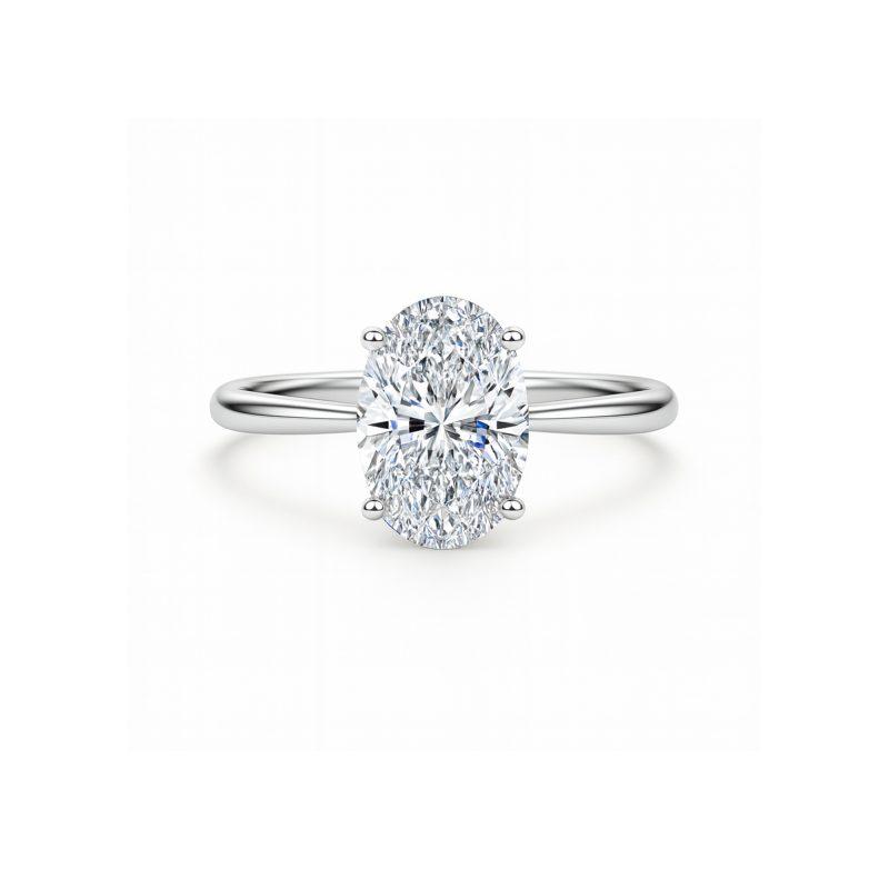 Oval lab diamond ring