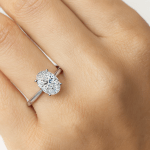 Oval lab diamond ring Dubai