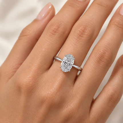 Oval lab diamond ring Dubai