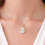 Pear Lab grown Diamond Pendant Dubai