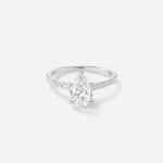 Pear lab diamond Engagement Ring Dubai