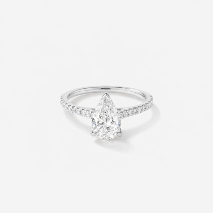 Pear lab diamond Engagement Ring Dubai