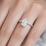 Pear lab diamond Engagement Ring Dubai UAE