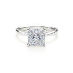 Princess cut lab diamond ring